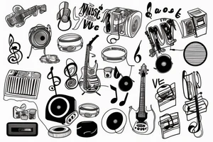 Music was my first love tattoo idea