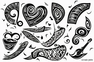 Music love sea Sicily tattoo idea