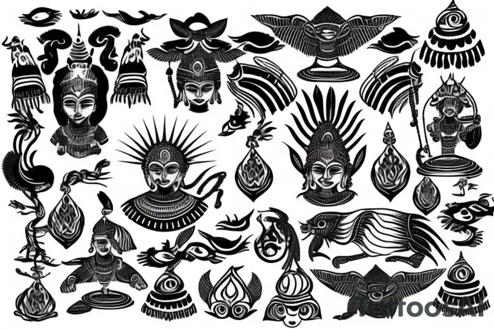 INDIAN GOD parusrama tattoo idea