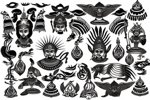 INDIAN GOD parusrama tattoo idea
