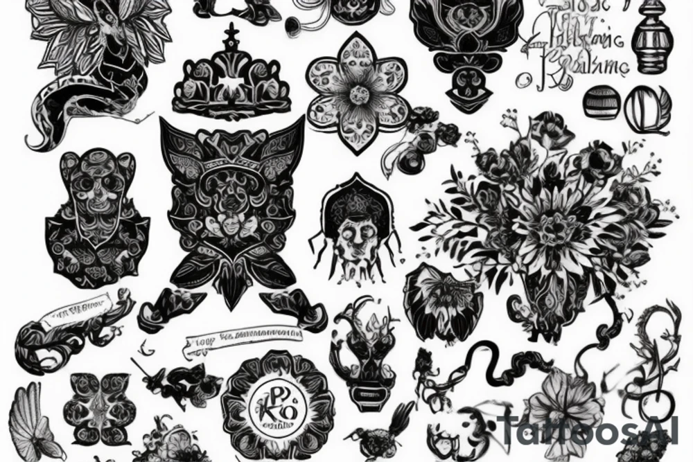 Без крестиков, без ноликов, без всяких алкоголиков tattoo idea