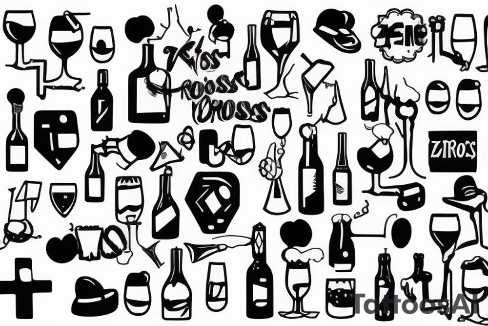 no crosses, no zeros, no alcoholics tattoo idea