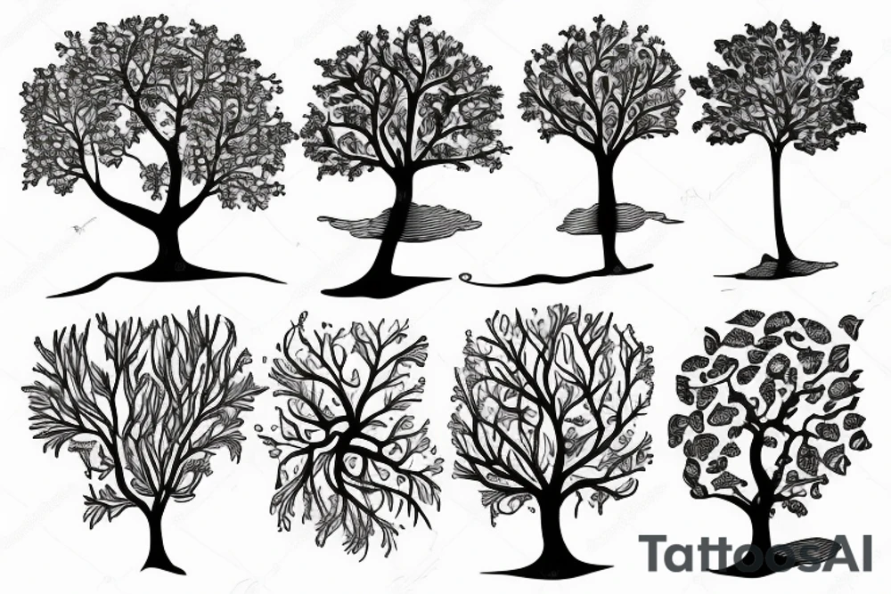 Tree and water tattoo idea