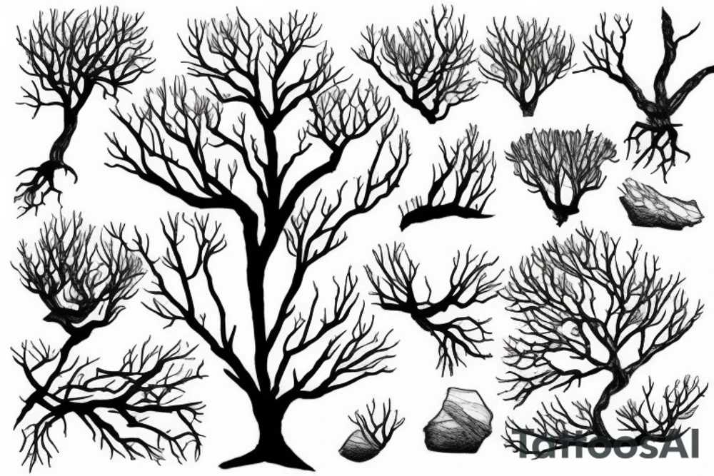 Tree with roots tattoo idea
