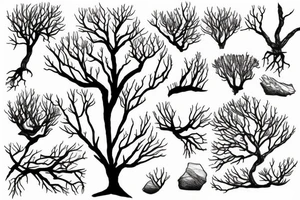 Tree with roots tattoo idea
