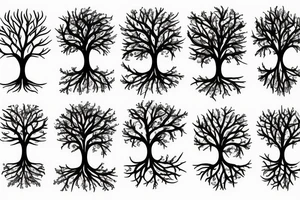 Tree with roots tattoo idea