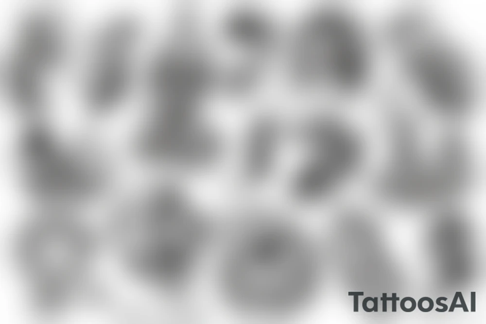 City reflecting in water tattoo idea