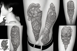 City reflecting in water tattoo idea
