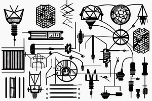 Informatic power lines, soldering lines tattoo idea