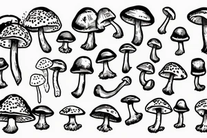 Mushroom with money tattoo idea