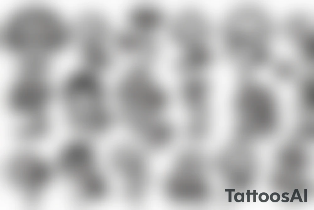Cute Human-Mushroom character holding money tattoo idea