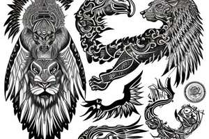 Combination archangel wichtig lion, maybe wird maori tattoo idea