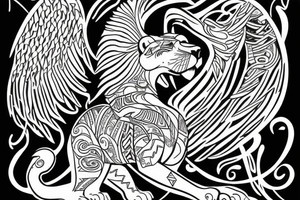 Combination archangel wichtig lion, maybe wird maori tattoo idea
