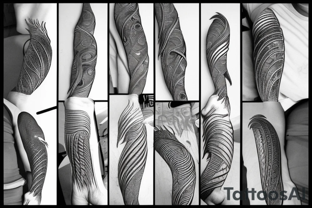 simple eel design tattoo idea