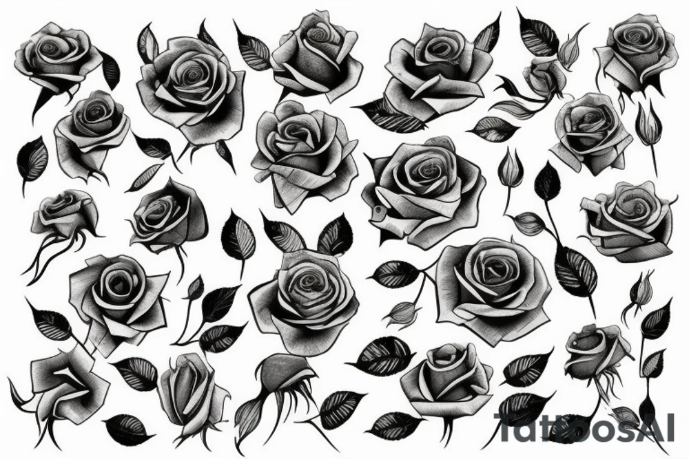 Roses many thorns wrapped around a god tattoo idea