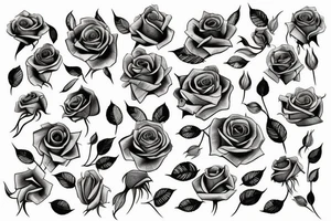 Roses many thorns wrapped around a god tattoo idea