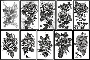 Roses many thorns wrapped around a god tattoo idea
