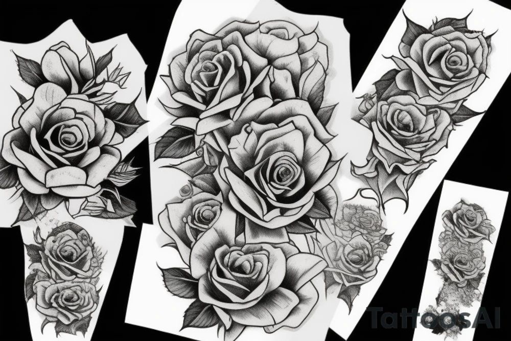 Roses many thorns wrapped around a god tattoo idea