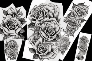 Roses many thorns wrapped around a god tattoo idea