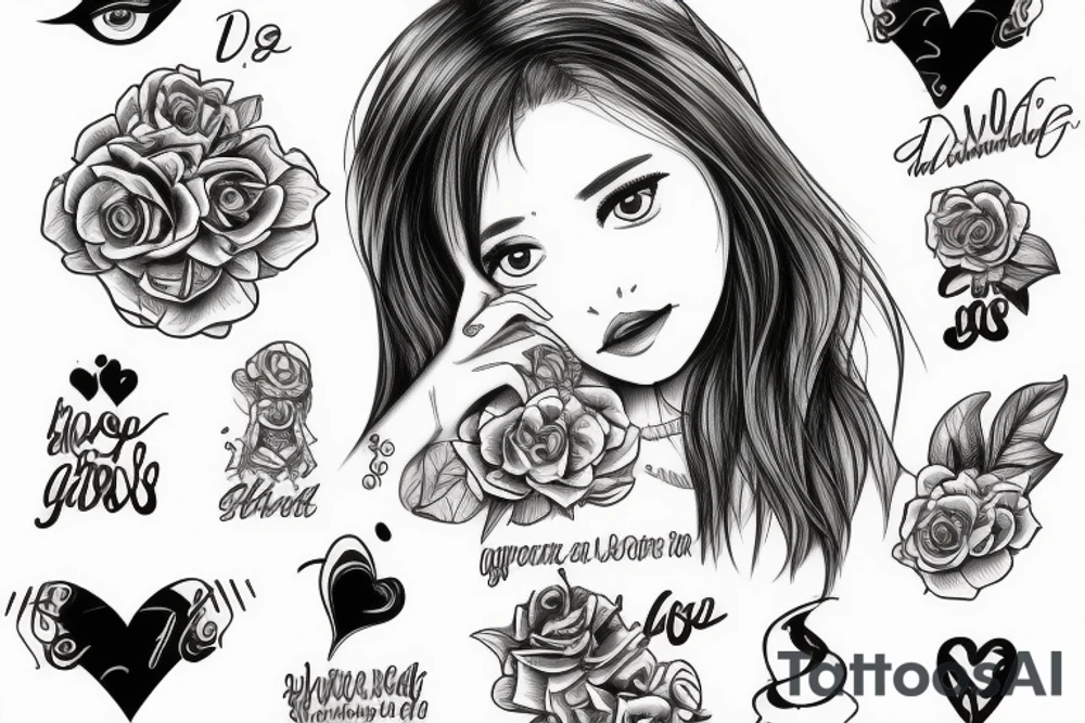 a girl missing her passed away boy friend tattoo idea