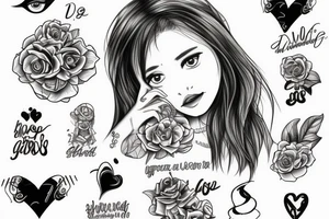 a girl missing her passed away boy friend tattoo idea