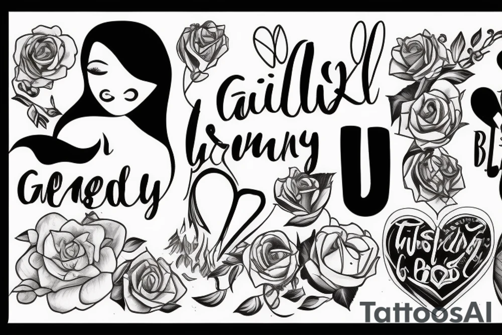 a girl missing her passed away boy friend tattoo idea