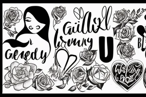 a girl missing her passed away boy friend tattoo idea