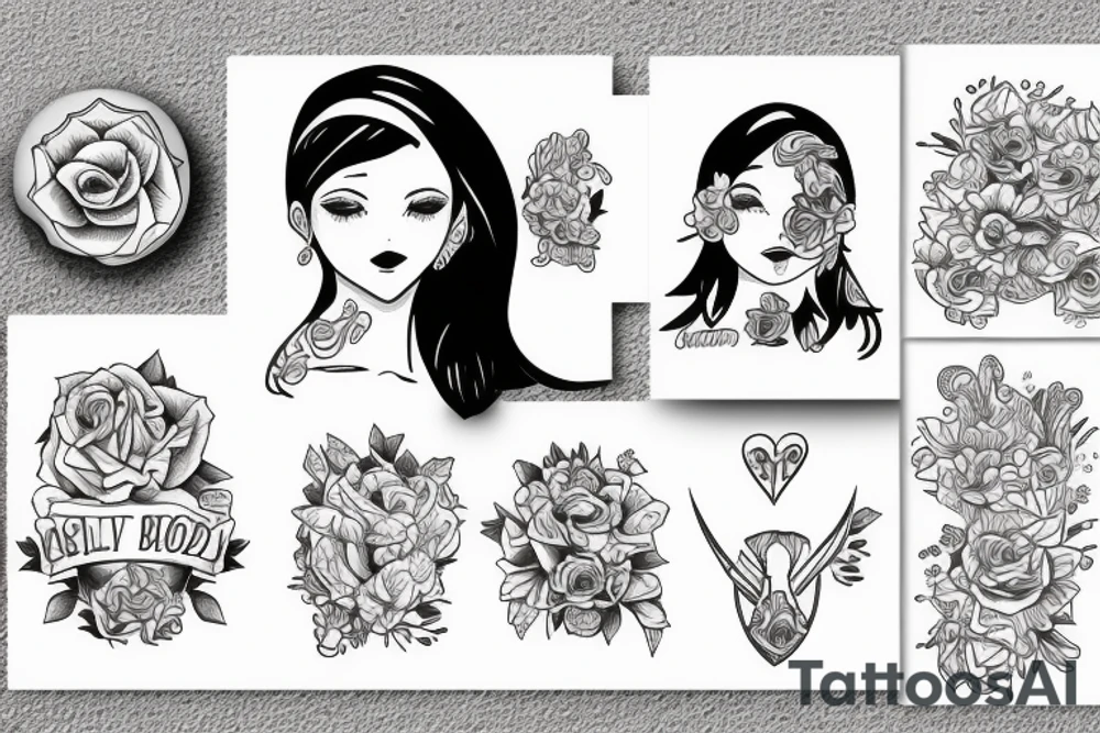 a girl missing her passed away boy friend tattoo idea
