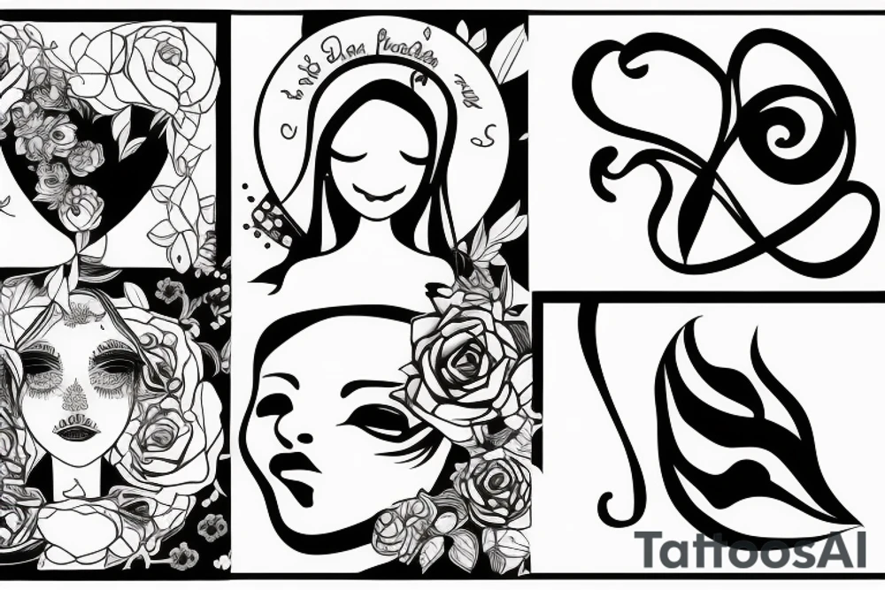 a girl missing her passed away boy friend tattoo idea