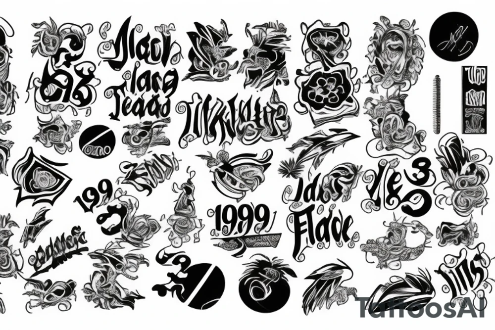 21-01-1998 combined with 19-06-1995 tattoo idea