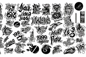 21-01-1998 combined with 19-06-1995 tattoo idea