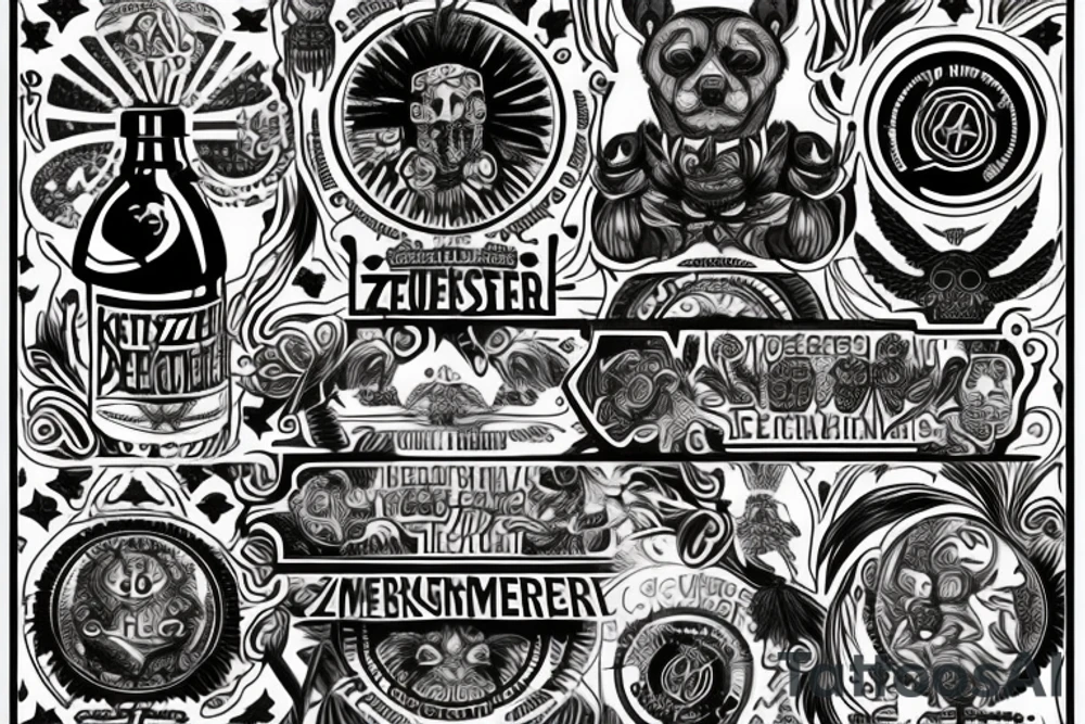 kezében kétszer négy centi Jägermeister
zsebében pillangókéssel tattoo idea