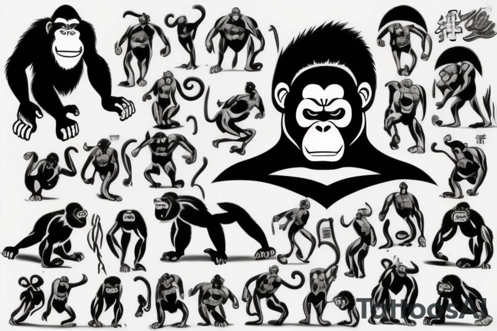 Something related to a monkey, gorilla or hulk, plus hacking or computers tattoo idea