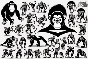 Something related to a monkey, gorilla or hulk, plus hacking or computers tattoo idea