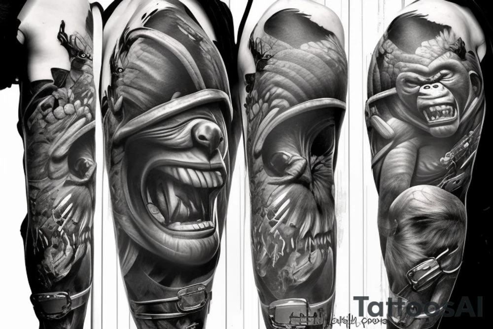 Something related to a monkey, gorilla or hulk, plus hacking or computers tattoo idea Something related to a monkey, gorilla or hulk, plus hacking or computers tattoo idea