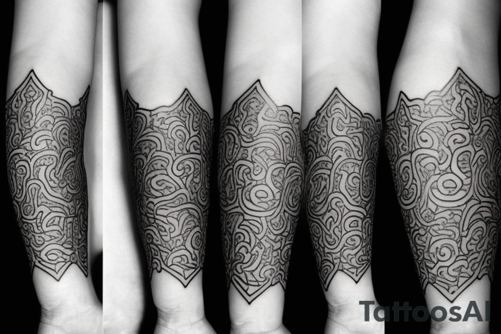 fineline monogram tattoo idea