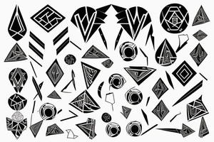 Wieloryb pływający na falach tattoo idea