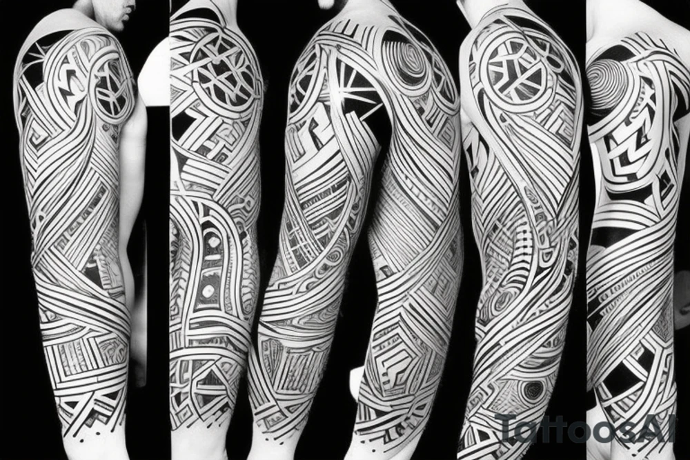 Wieloryb pływający na falach tattoo idea