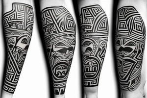 Spartan soldier Ancient Greek pottery art tattoo idea