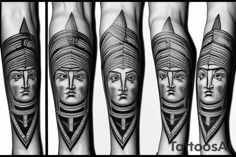 Spartan soldier Ancient Greek pottery art tattoo idea