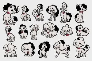white poodle tattoo idea