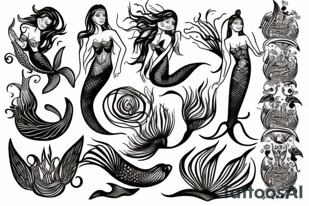 mermaid tattoo idea