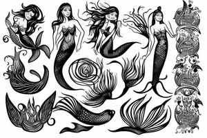 mermaid tattoo idea