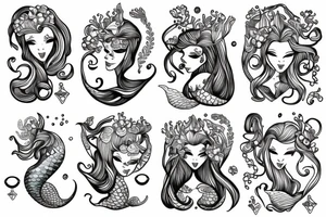 mermaid tattoo idea