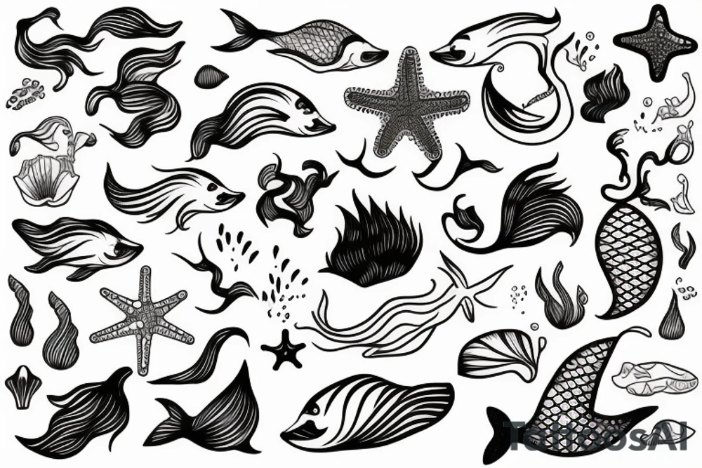 mermaid tattoo idea