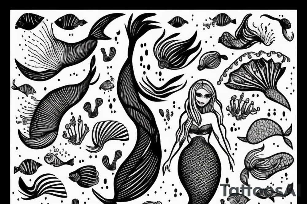 mermaid tattoo idea