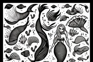 mermaid tattoo idea