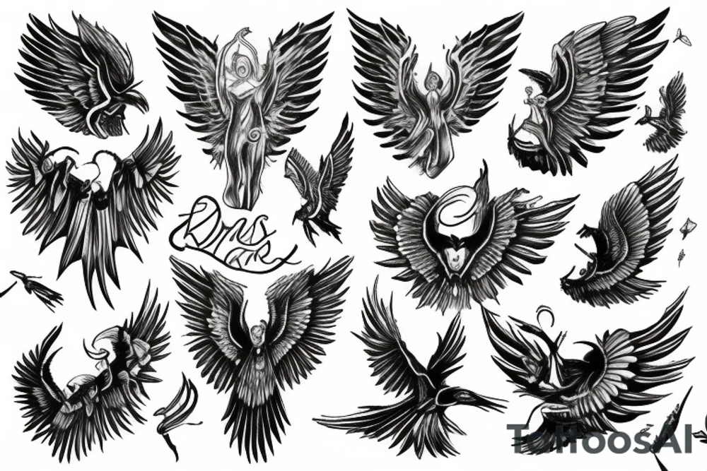 Dreams are the wings for life’s flight tattoo idea