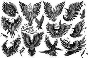 Dreams are the wings for life’s flight tattoo idea