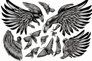 Dreams are the wings for life’s flight tattoo idea